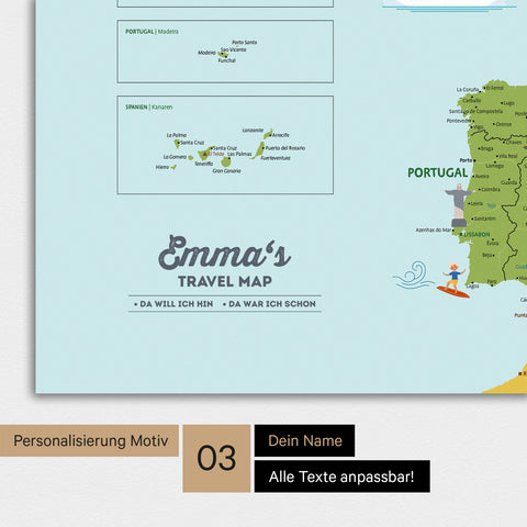 Mapa Europy dla dzieci Magnetboard – MINIVENTURES® Classic