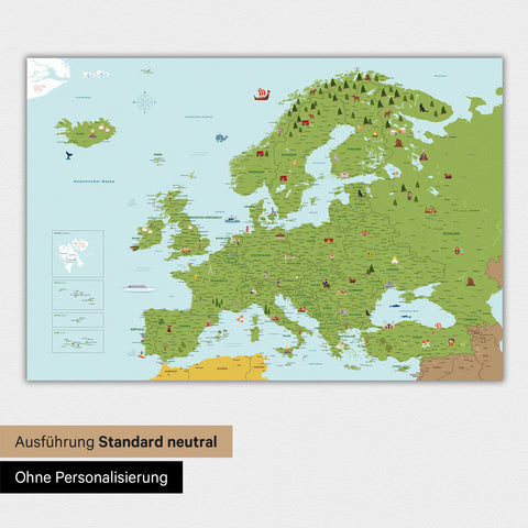 Mapa Europy dla dzieci Magnetboard – MINIVENTURES® Classic