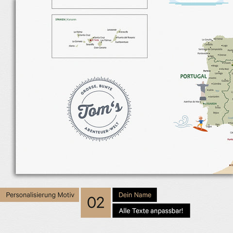 Mapa Europy dla dzieci Magnetboard – MINIVENTURES® White