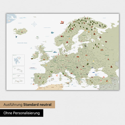 Mapa Europy dla dzieci Magnetboard – MINIVENTURES® White