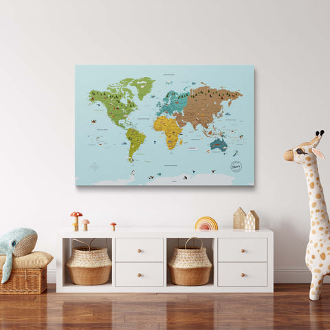 Children's World Map Push Pin Map – MINIVENTURES® Classic