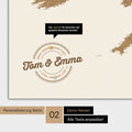 Alternatives rundes Motiv für eine Personalisierung mit deinem Namen auf einer England & Irland-Karte als Magnet-Poster