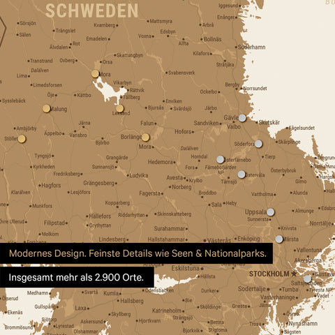 Mapa Skandynawii TRAVEL® Plakat magnetyczny – w 21 kolorach