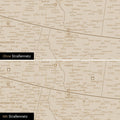 Nordamerika Karte Pinn-Leinwand in Hale Navy (Dunkelblau-Gold) optional mit dem Straßennetz der größten Highways und Interstates