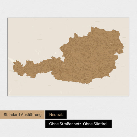 Austria Map TRAVEL® Magnetic Board – in 21 Colors