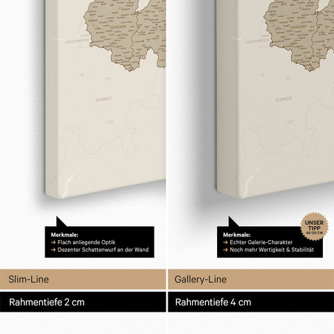 Austria Push Pin Map TRAVEL® – Desert Sand (Beige)