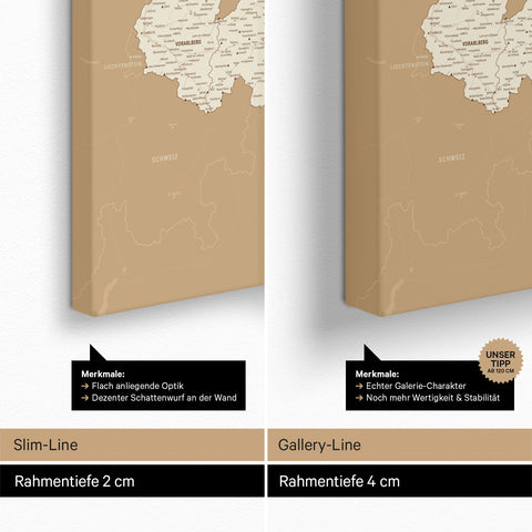 Austria Push Pin Map TRAVEL® – Treasure Gold