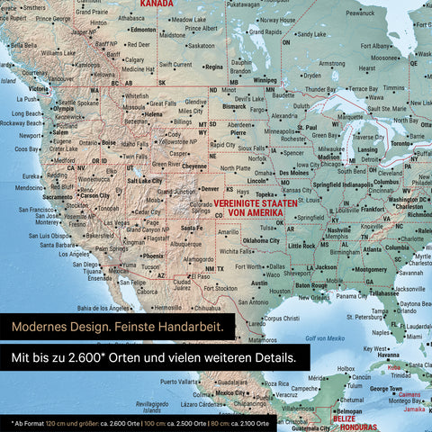 Physical World Map TRAVEL® Premium Poster – Multicolor Terra