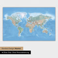 Physical world map in neutral standard design and color Color Multicolor Terra