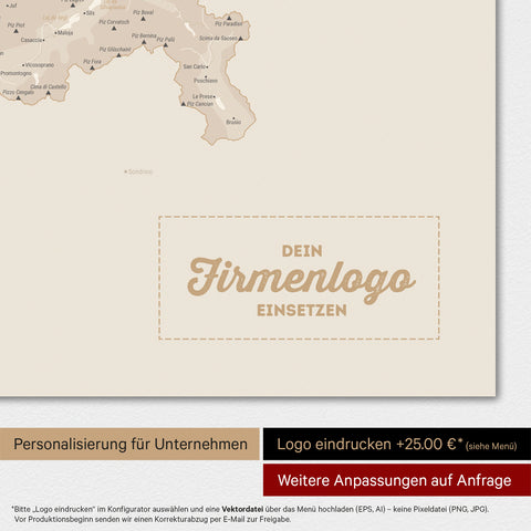 Magnetyczna Mapa Szwajcarii TRAVEL® Magnetboard – Gold