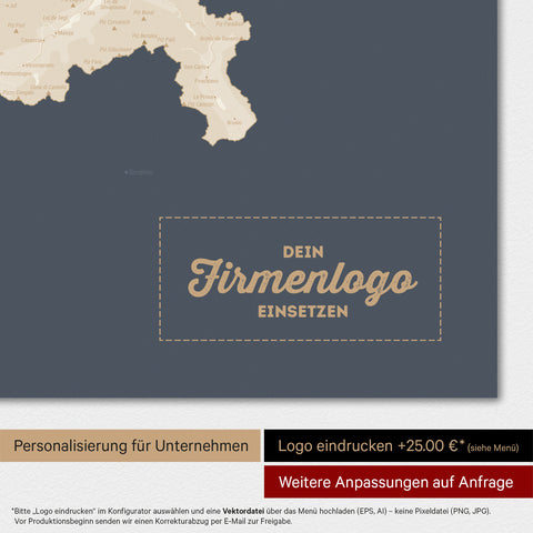 Magnetic Switzerland map TRAVEL® Magnetboard – Hale Navy