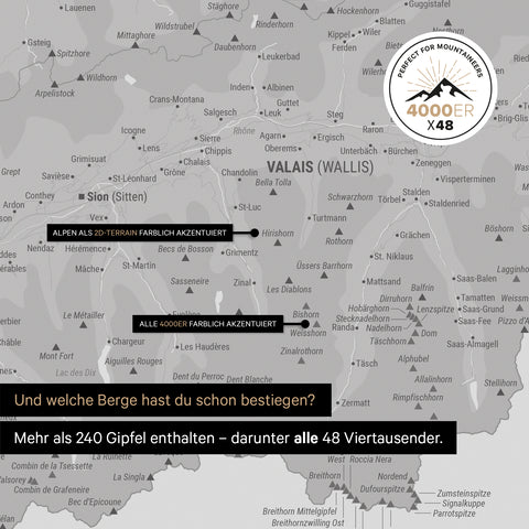 Magnetic Switzerland map TRAVEL® Magnetboard – Coolgray