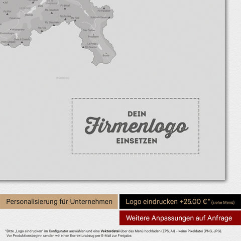 Magnetic Switzerland map TRAVEL® Magnetboard – Coolgray
