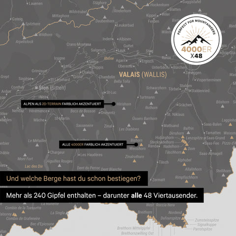 Magnetic Switzerland map TRAVEL® Magnetboard – Light Gray