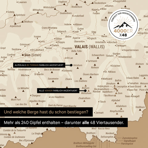 Magnetic Switzerland map TRAVEL® Magnetboard – Treasure Gold