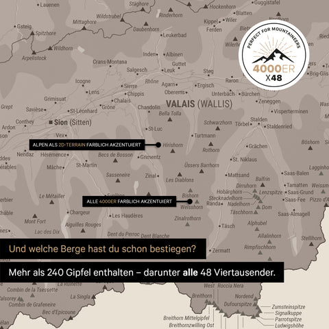 Magnetic Switzerland map TRAVEL® Magnetboard – Warmgray