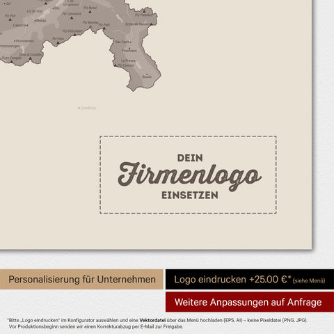 Magnetic Switzerland map TRAVEL® Magnetboard – Warmgray