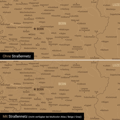 Mapa Szwajcarii TRAVEL® Plakat magnetyczny – w 21 kolorach