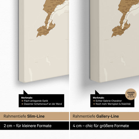 Switzerland Push Pin Map TRAVEL® – Bronze