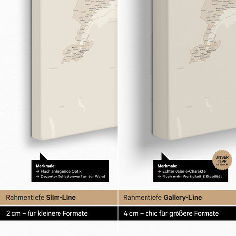Mapa Szwajcarii TRAVEL® Canvas z pinezkami – Gold