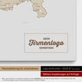Schweiz-Karte als Pinn-Leinwand in Multicolor Beige mit Eindruck eines Firmenlogos