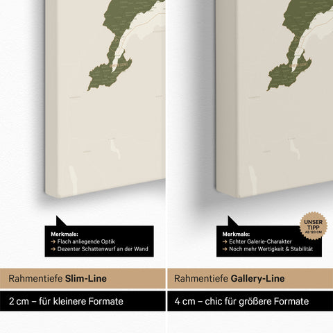 Switzerland Push Pin Map TRAVEL® – Olive Green
