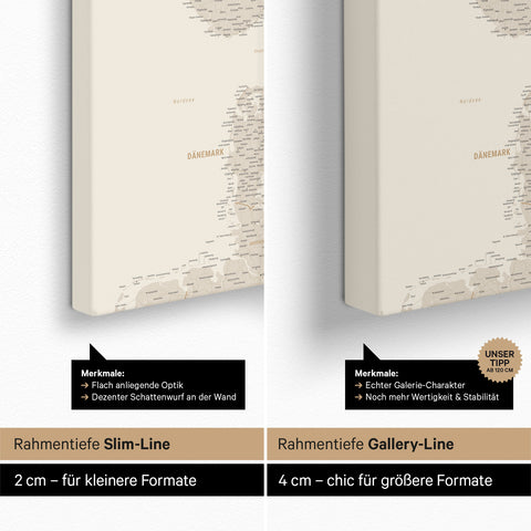 Scandinavia Push Pin Map TRAVEL® – Gold