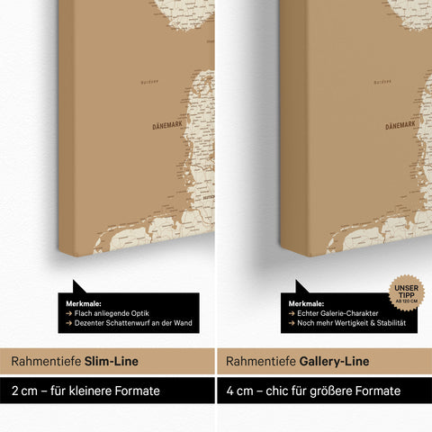 Scandinavia Push Pin Map TRAVEL® – Treasure Gold