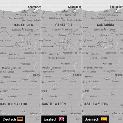 Spain & Portugal Push Pin Map TRAVEL® – Coolgray