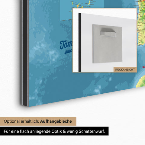 Topograficzna mapa Europy TRAVEL® Tablica magnetyczna – Multicolor Topo