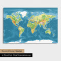7 – Standard
Neutral and simple version of a topographic world map with Antarctica as a Push Pin Map in multicolor topo without personalization