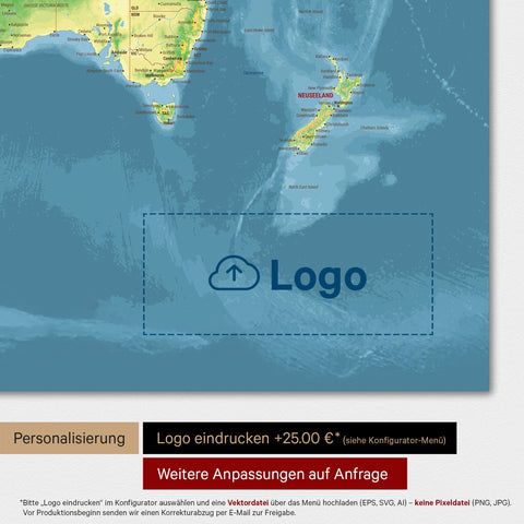Topographic World Map TRAVEL® Magnetic Poster – Multicolor Topo