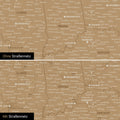 USA Amerika Karte Pinn-Leinwand in Sonar Black optional mit dem Straßennetz der größten Highways und Interstates