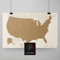 USA Amerika Landkarte mit sehr hohem Detailgrad als Poster kaufen