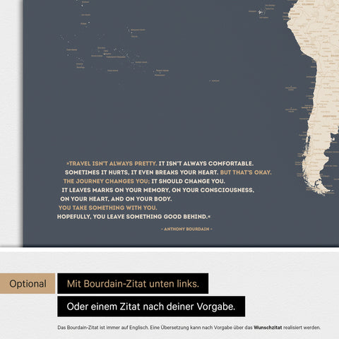 Weltkarte ANTARCTICA® Magnetboard – Hale Navy