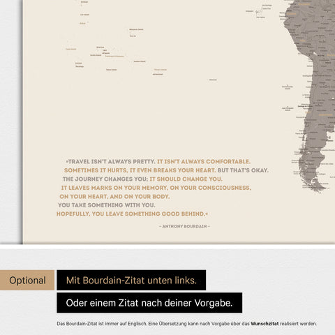 Weltkarte ANTARCTICA® Magnetboard – Multicolor Matt