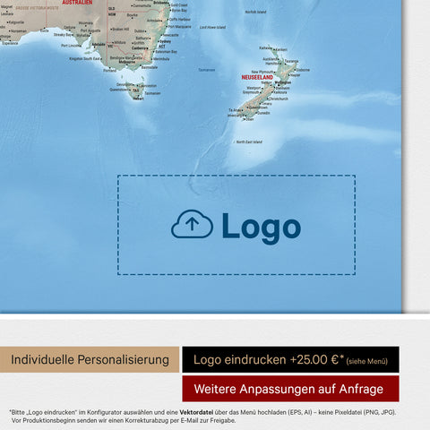 Physische Weltkarte ANTARCTICA® Magnetboard – Multicolor Terra