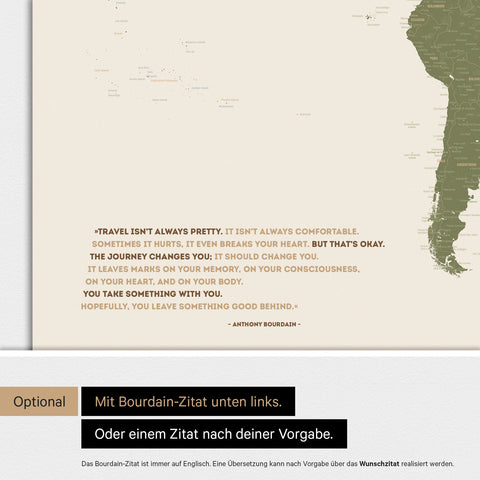 Weltkarte ANTARCTICA® Magnetboard – Multicolor Vivid
