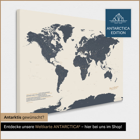 Design Push Pin World Map TRAVEL® – Navy Light