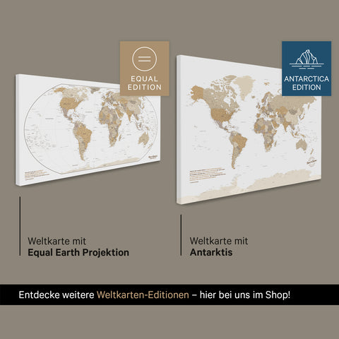 Design Push Pin World Map TRAVEL® – Ocean Blue