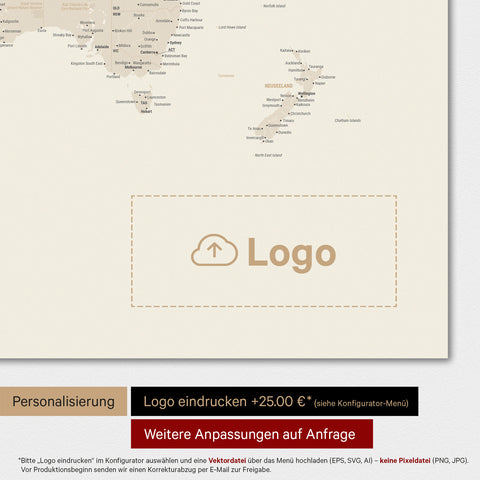 World Map TRAVEL® Premium Poster – Gold