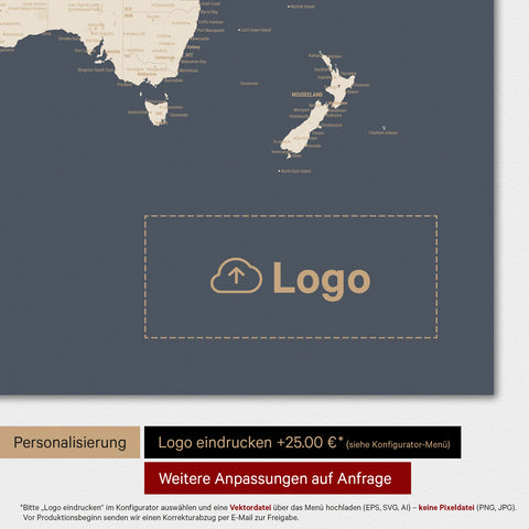 World Map TRAVEL® Premium Poster – Hale Navy