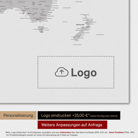 World Map TRAVEL® Premium Poster – Coolgray
