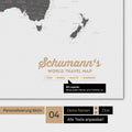 World map in Light Gray color with personalization as a family logo