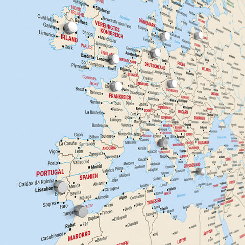 World Map TRAVEL® Magnetic Poster – Multicolor Classic