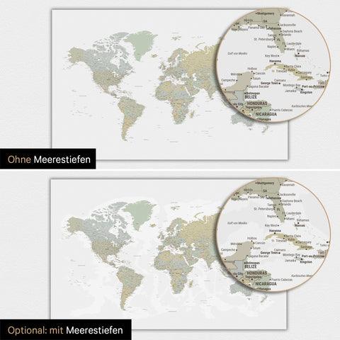 World Map TRAVEL® Magnetic Poster – Multicolor Sage