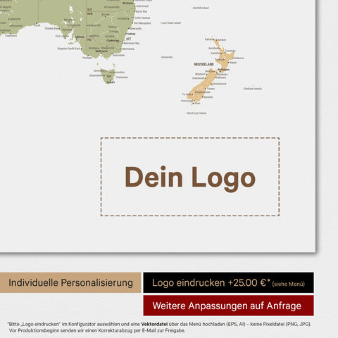 World Map TRAVEL® Magnetic Poster – Multicolor Sienna