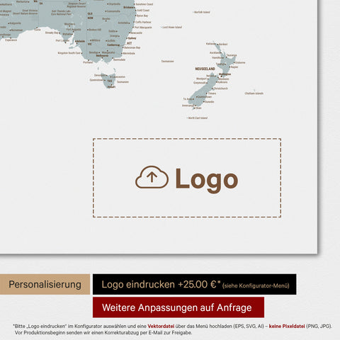 World Map TRAVEL® Premium Poster – Multicolor Light