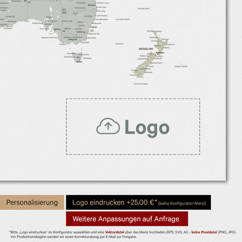 Mapa świata TRAVEL® Premium plakat – Multicolor Sage