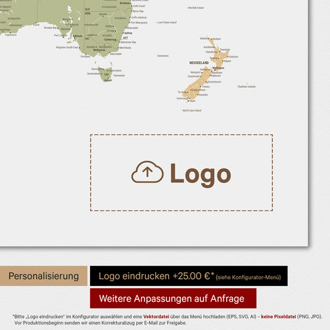 World Map TRAVEL® Premium Poster – Multicolor Sienna